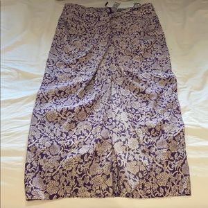 Zara printed midi skirt